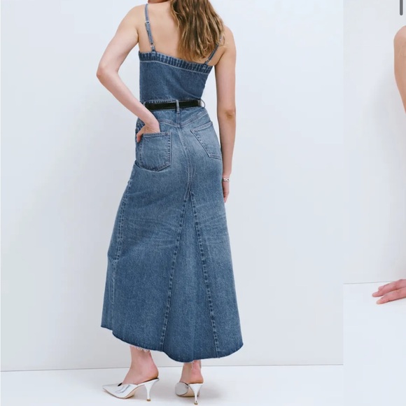 Reformation Tazz Maxi Denim Dress Hemlock - Size 4 - Picture 2 of 4